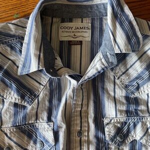 Cody James Striped Western Shirt